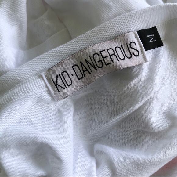 Kid Dangerous Women's White/Black "Rosé All Day" Crew Neck Graphic Tee sz M - Picture 4 of 7